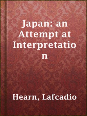 Japan: an Attempt at Interpretation - ebook
